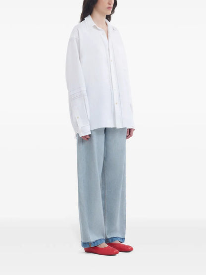 Lace-Embroidered Shirt