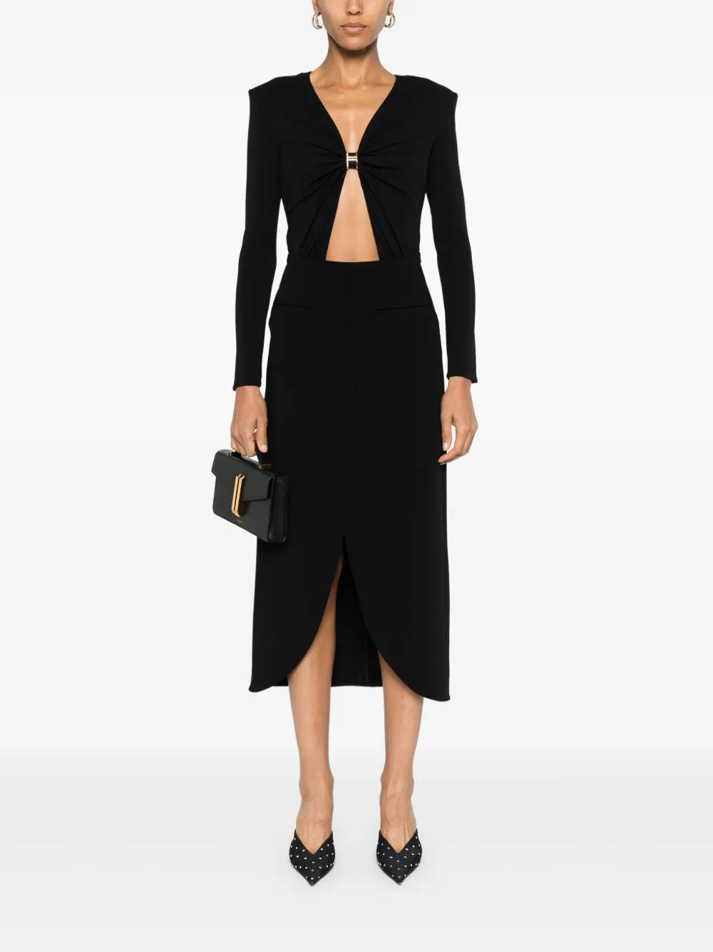 Jewel-Ring Jersey Bodysuit