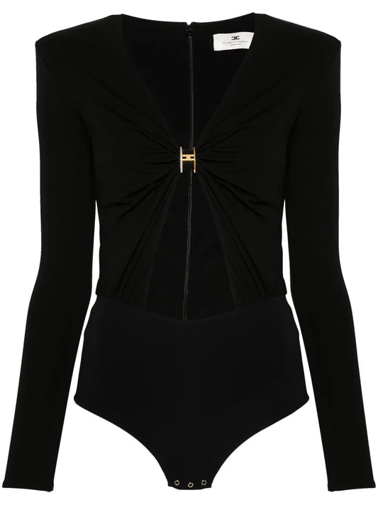 Jewel-Ring Jersey Bodysuit