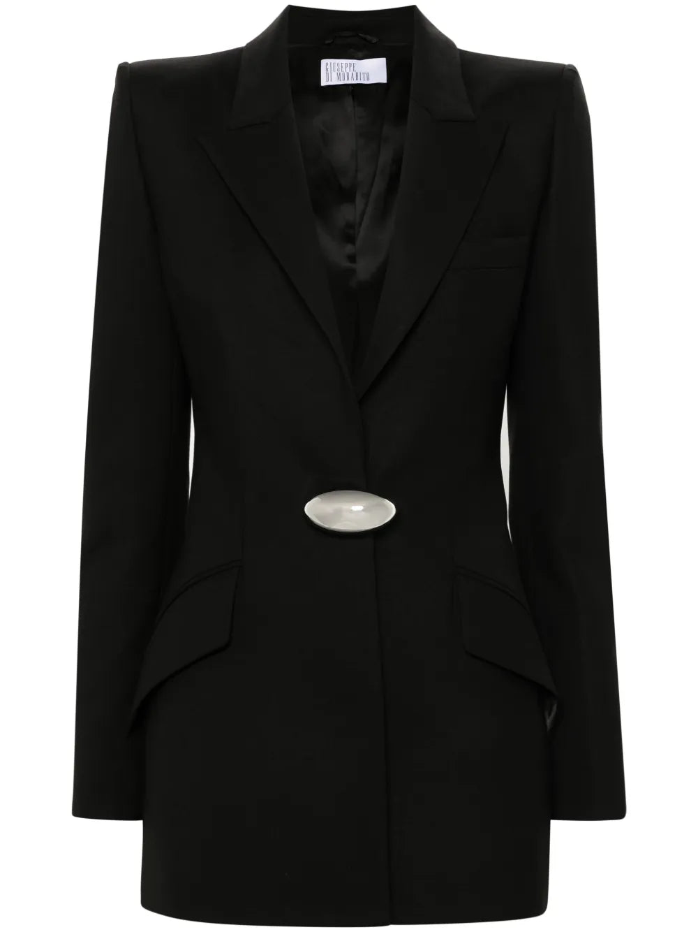 Brooch-Appliqué Blazer