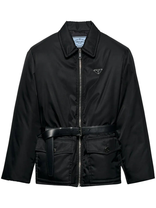 Triangle Logo Belted Jacket