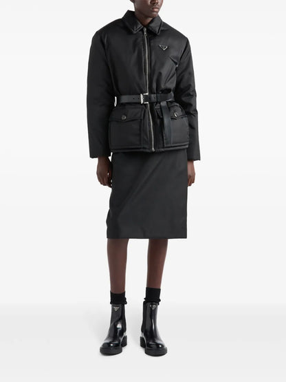 Triangle Logo Belted Jacket