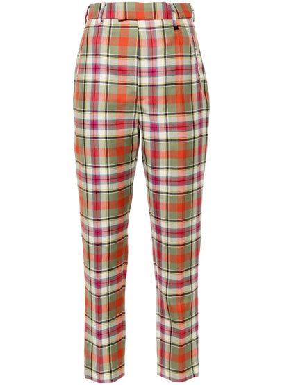 Checked Cigarette Trousers