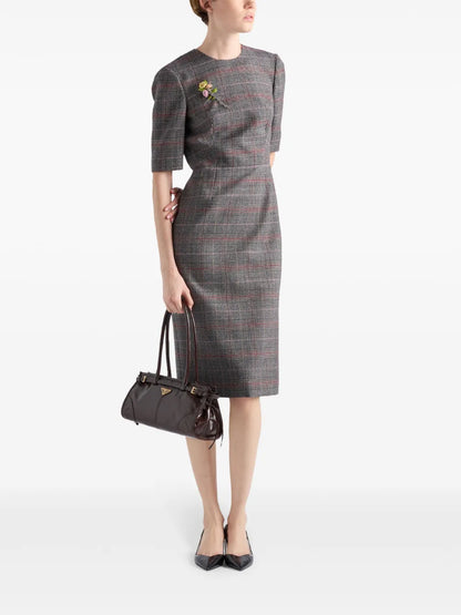Prince-Of-Wales Midi Dress