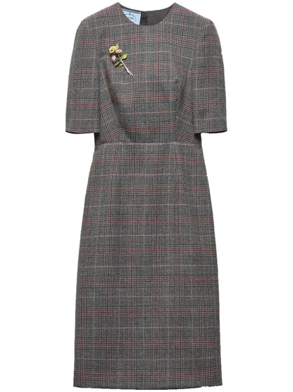 Prince-Of-Wales Midi Dress