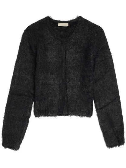 Shaggy Cropped Cardigan