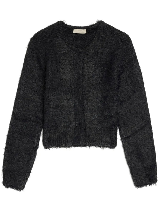 Shaggy Cropped Cardigan