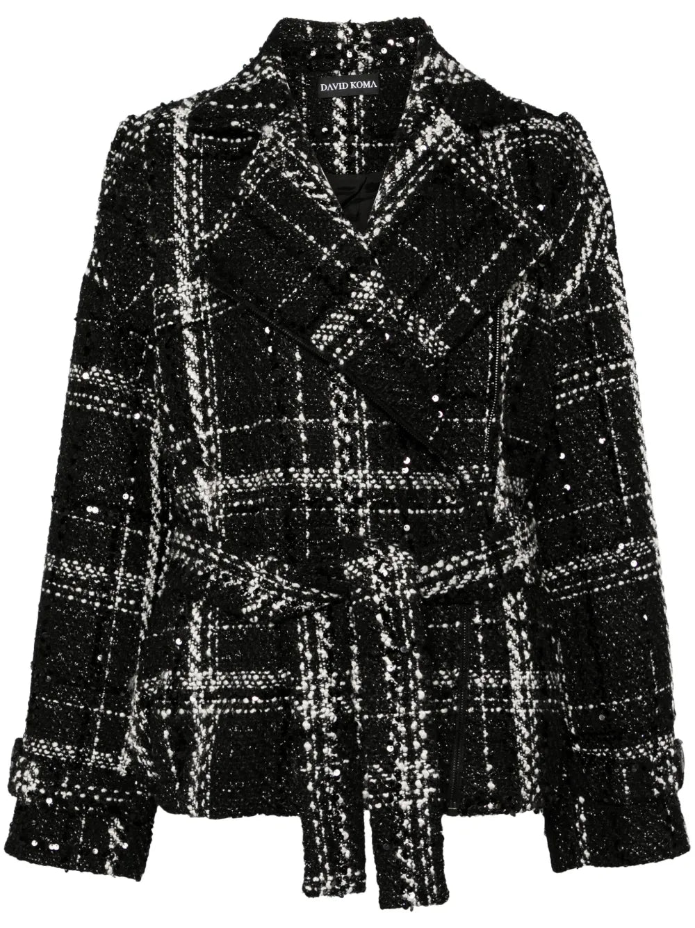 Sequin-Embellished Tweed Jacket