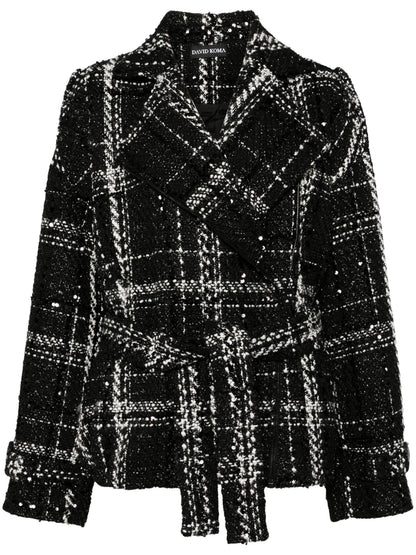 Sequin-Embellished Tweed Jacket