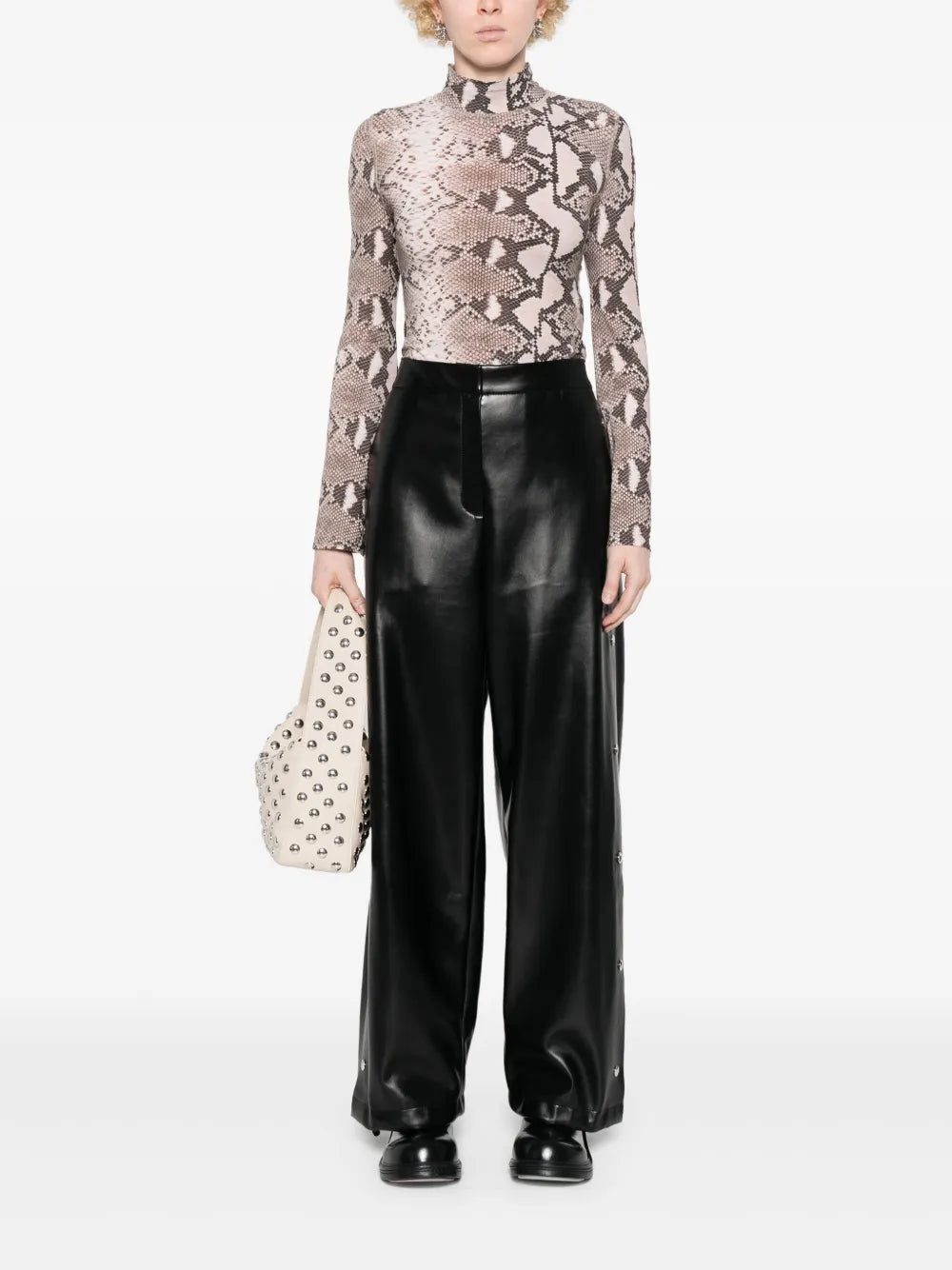 Faux-Leather Trousers