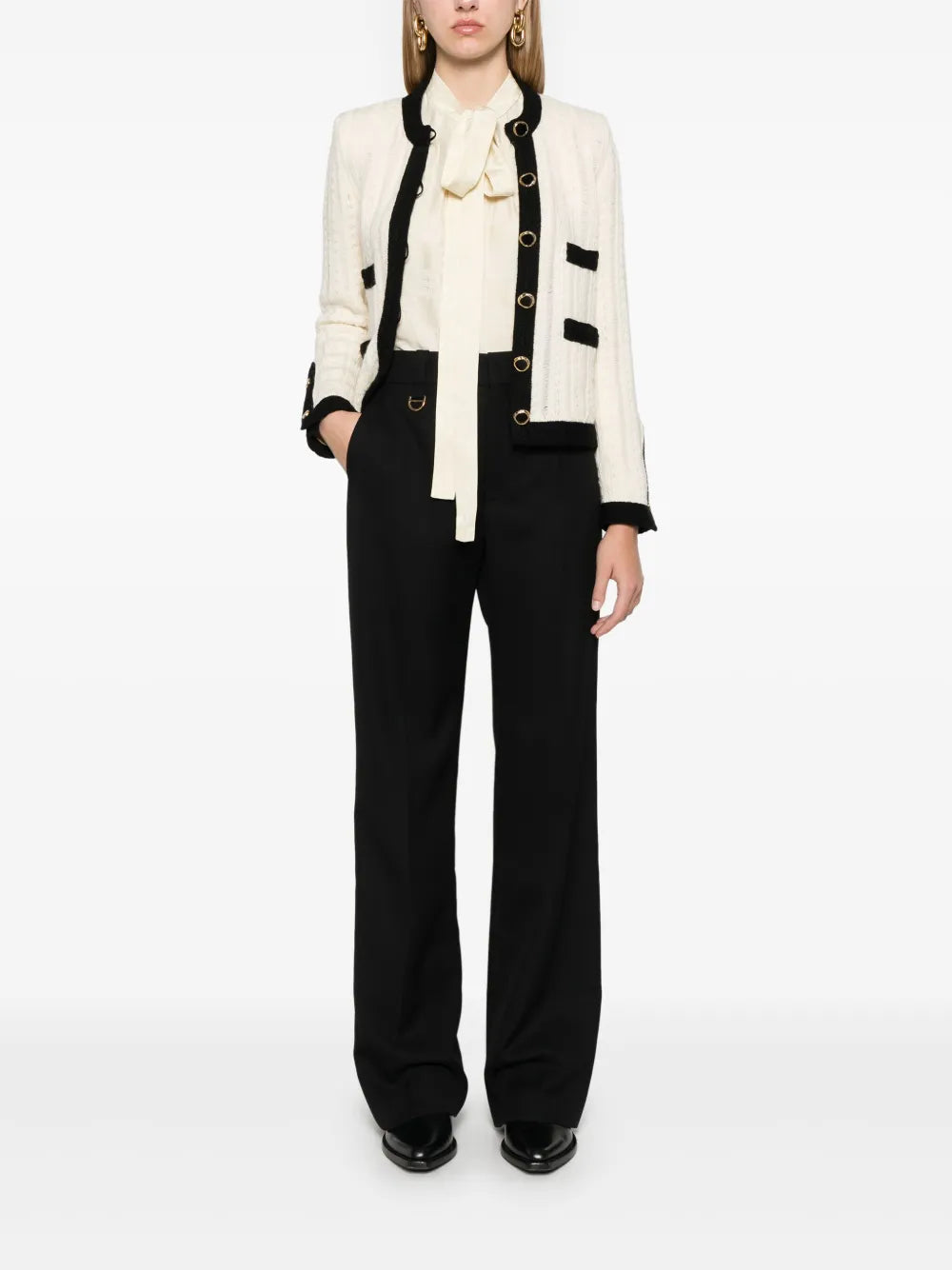 Wool Grain-De-Poudre Trousers