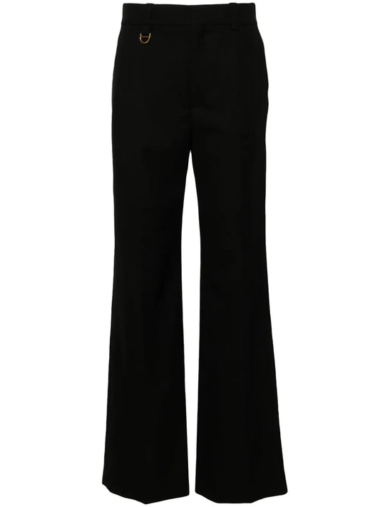Wool Grain-De-Poudre Trousers
