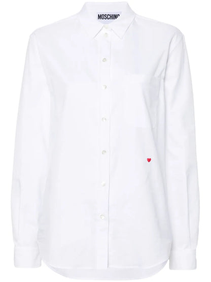 Heart-Embroidered Shirt