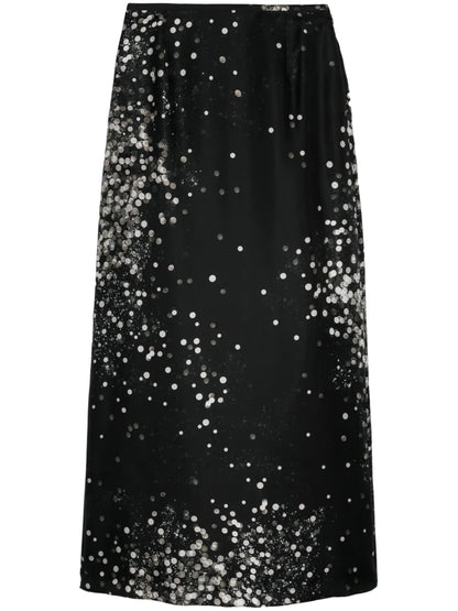 Stardust-Print Maxi Skirt