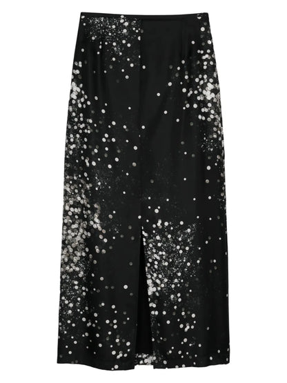 Stardust-Print Maxi Skirt