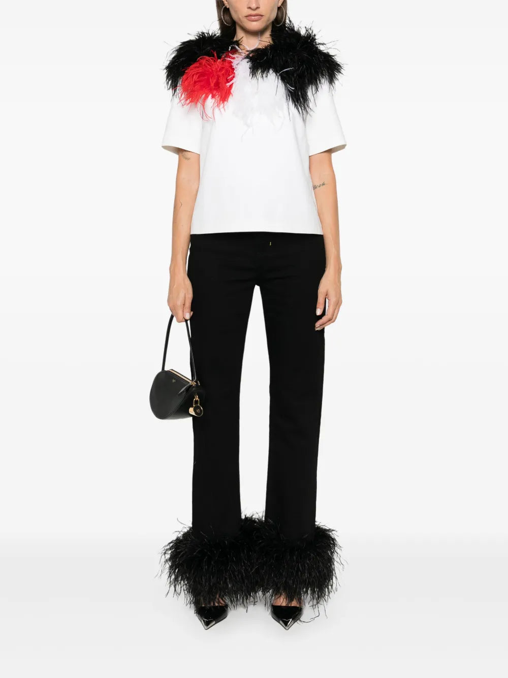 Feather-Detail T-Shirt