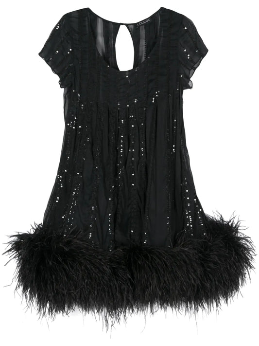 Sequin-Embellished Midi Dress