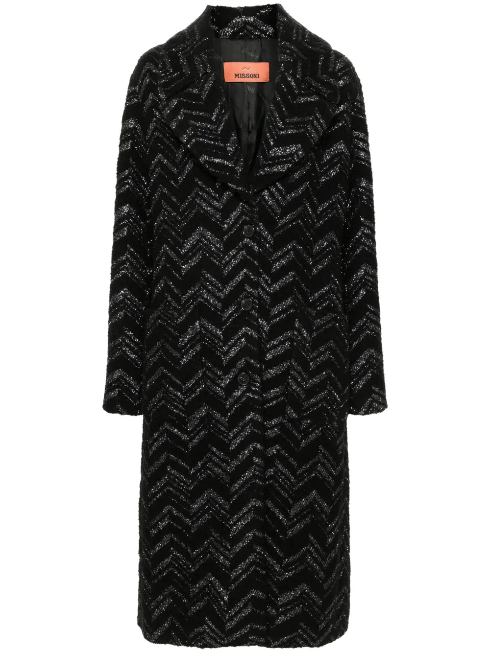 Chevron Bouclé Coat