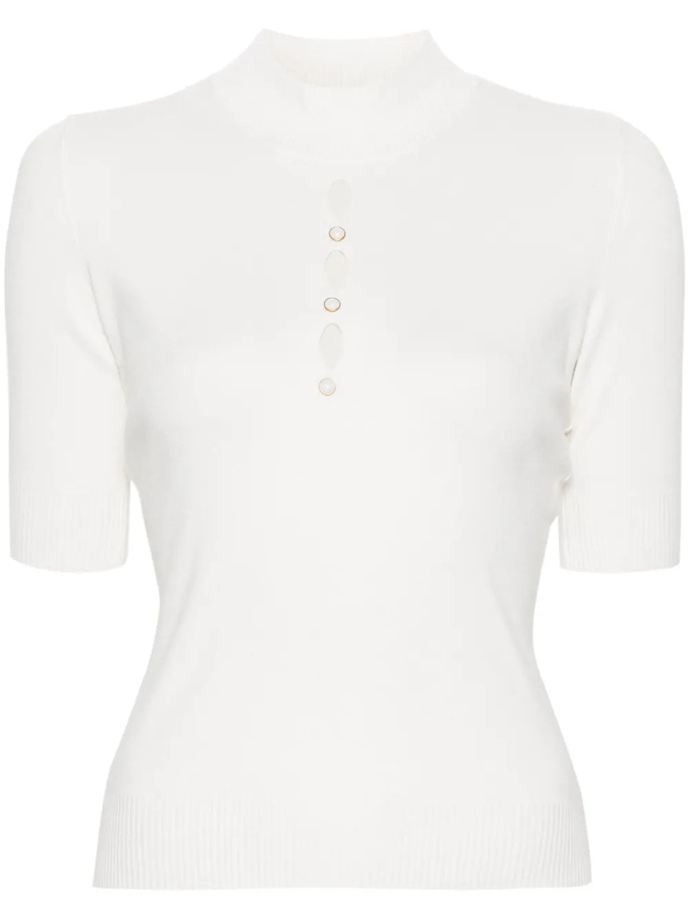 Cut-Out Stud-Detail Sweater