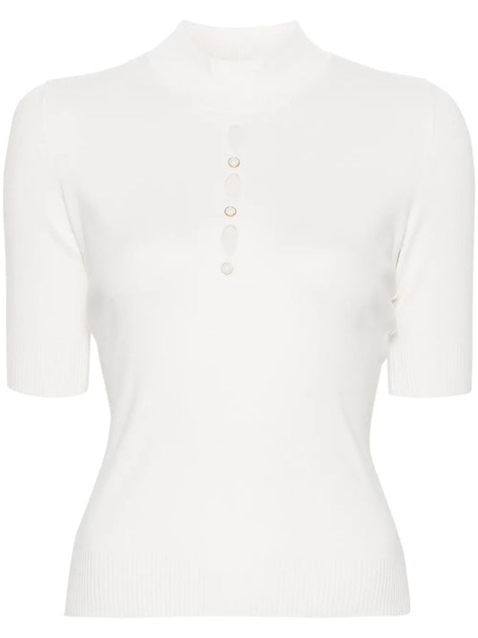 Cut-Out Stud-Detail Sweater
