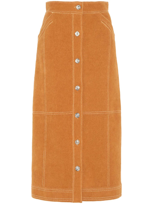 High-Waisted Midi Skirt