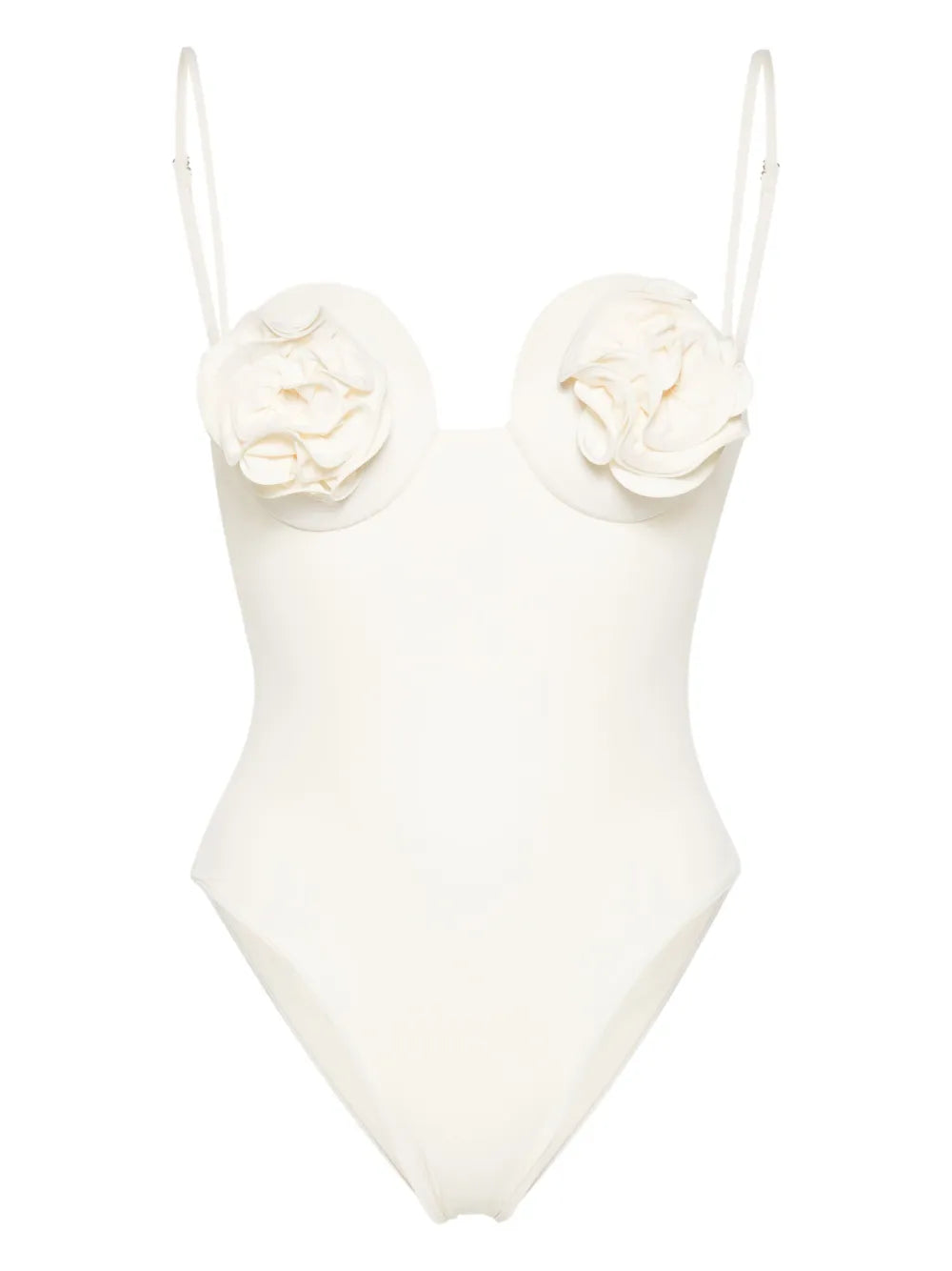 Rose-Appliqué Swimsuit