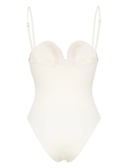 Rose-Appliqué Swimsuit