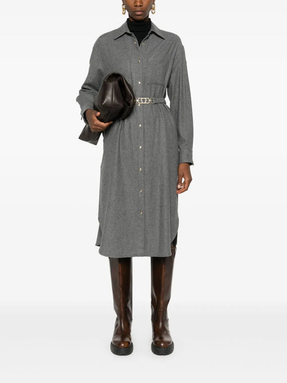 Logo-Patch Shirt Dress