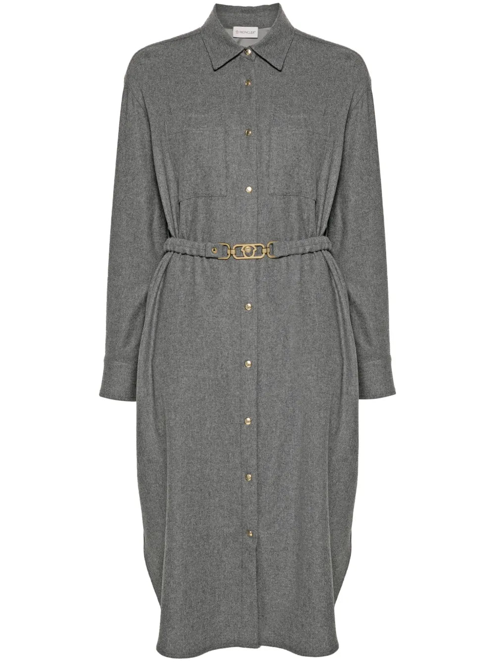 Logo-Patch Shirt Dress