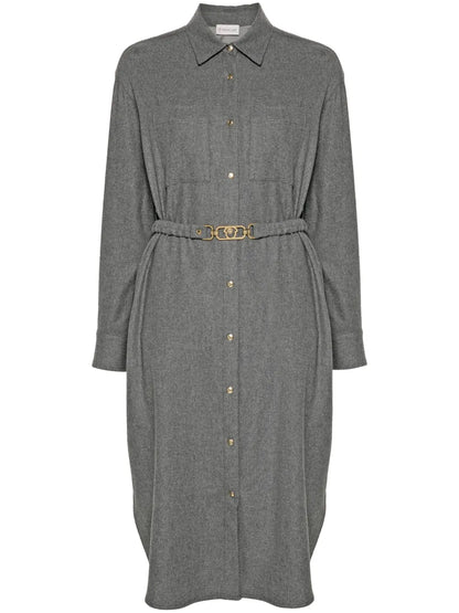 Logo-Patch Shirt Dress
