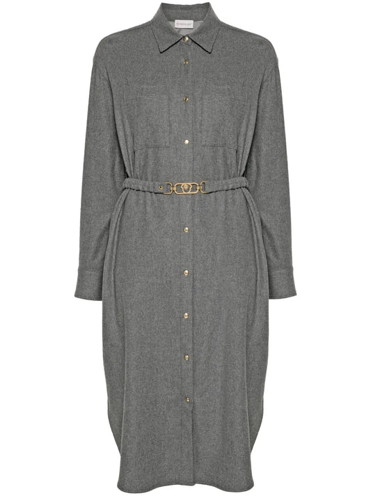 Logo-Patch Shirt Dress