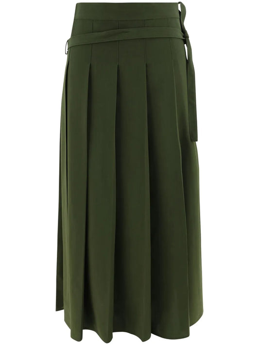 Pleated Midi Skirt