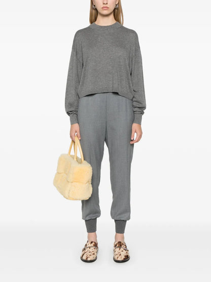 Wool Tapered Trousers