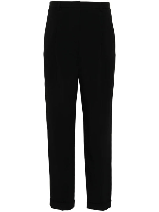 Straight-Leg Cady Trousers