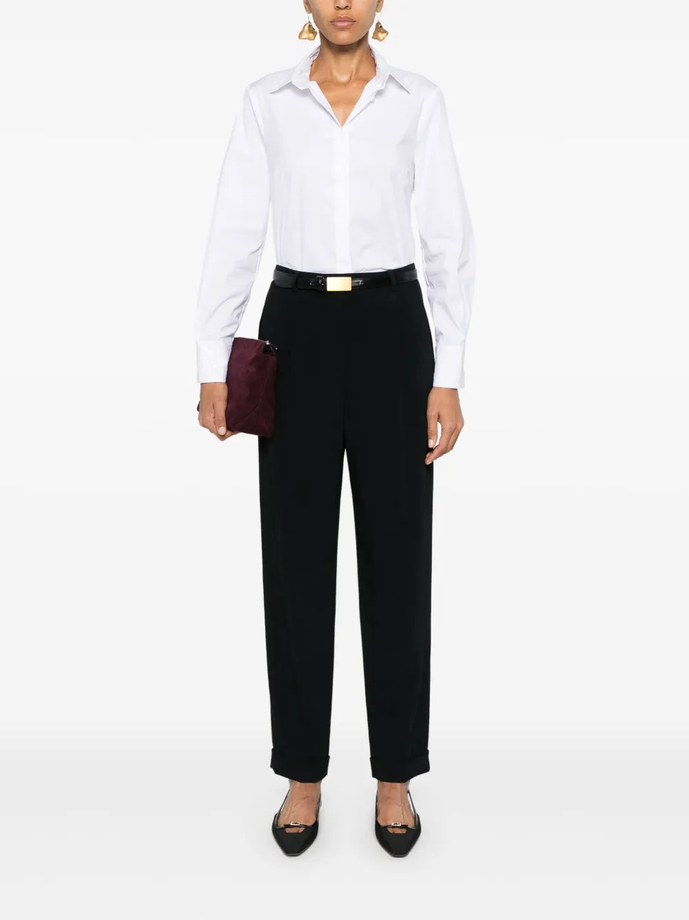 Straight-Leg Cady Trousers