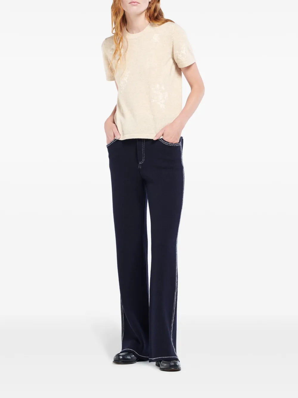 Floral Cashmere T-Shirt