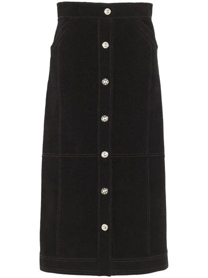 High-Waisted Midi Skirt