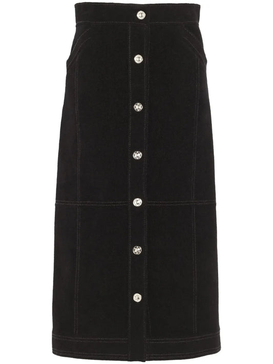 High-Waisted Midi Skirt