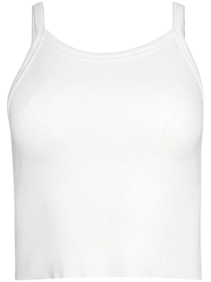 Cropped Cotton Tank Top