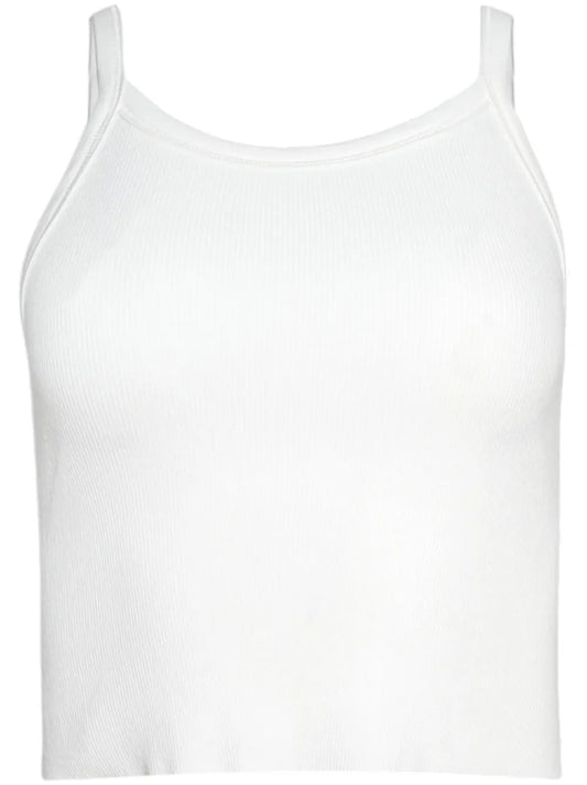 Cropped Cotton Tank Top