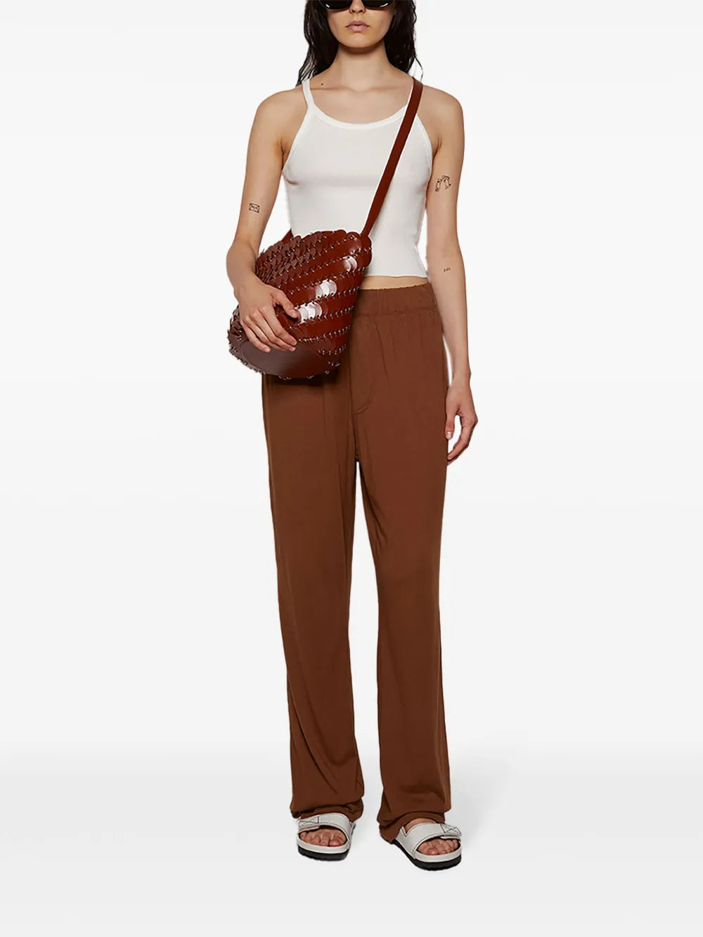 Cropped Cotton Tank Top