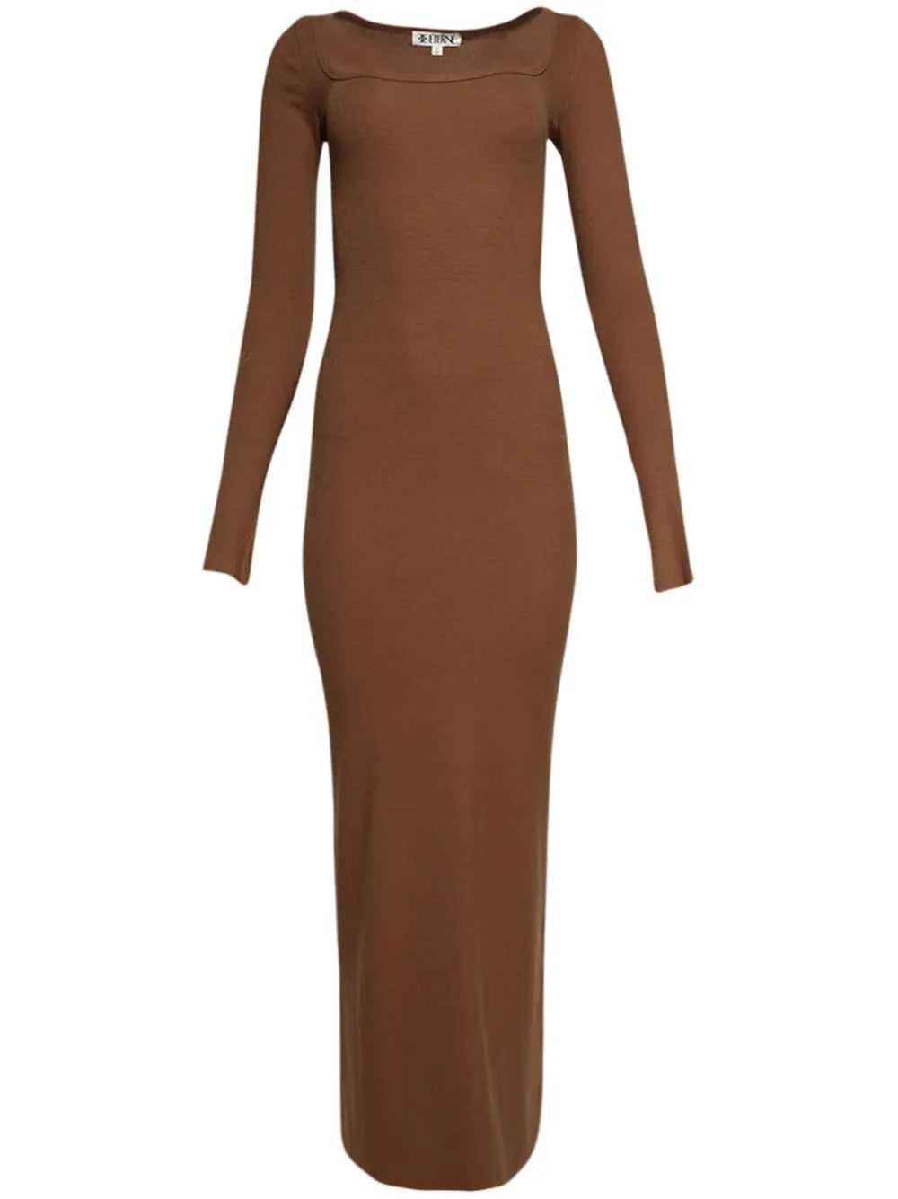 Square-Neck Slim-Fit Maxi Dress