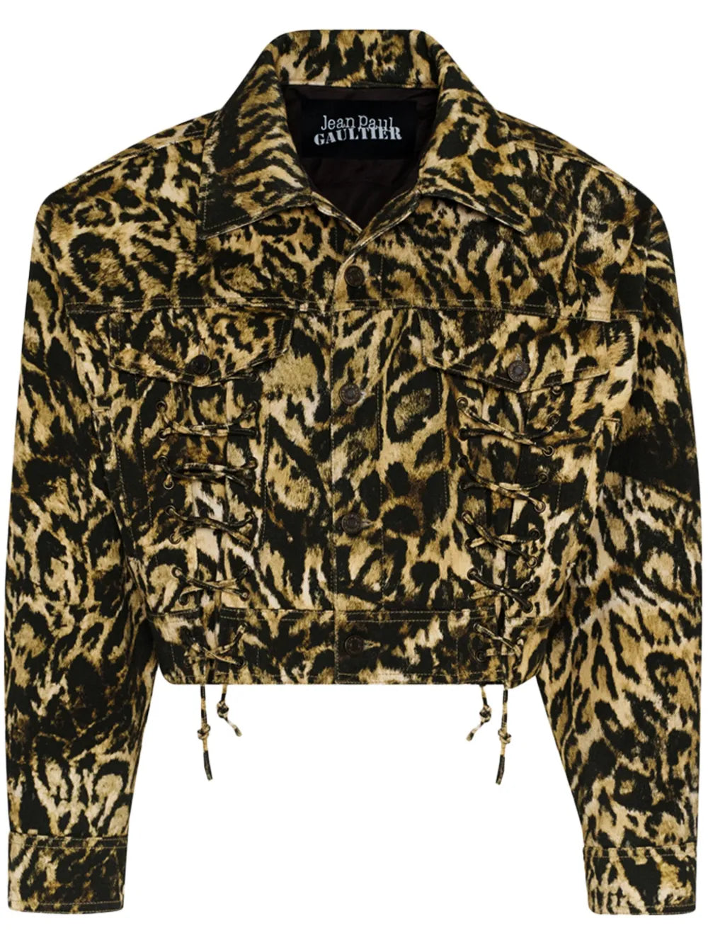 Leopard-Print Denim Jacket
