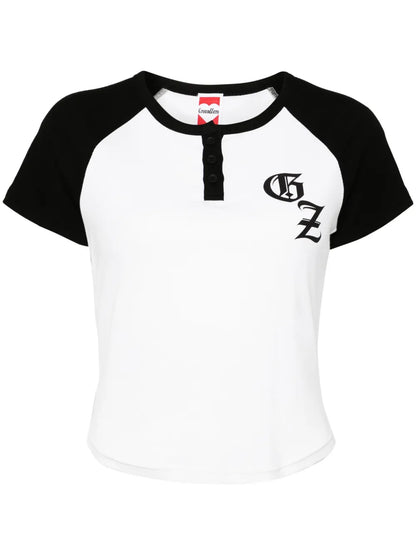 Logo-Print Ribbed T-Shirt