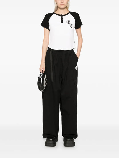 Logo-Print Ribbed T-Shirt