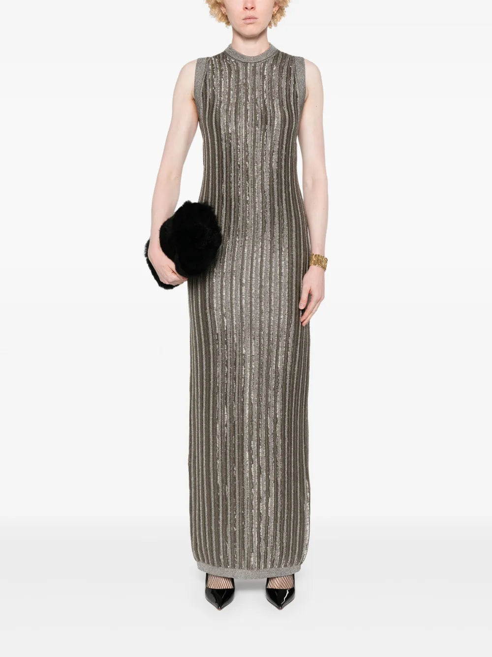 Slinky Ribbed Maxi Dress