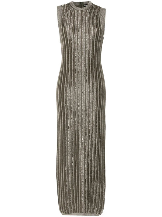 Slinky Ribbed Maxi Dress