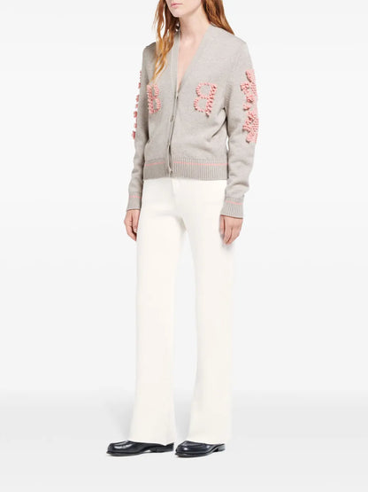 B-Logo Cashmere Cardigan