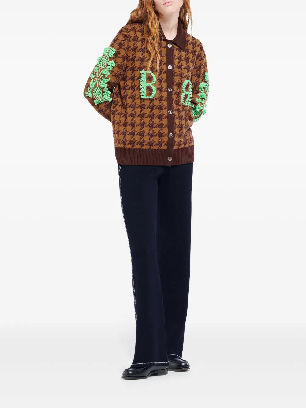 B-Logo Houndstooth Cardigan