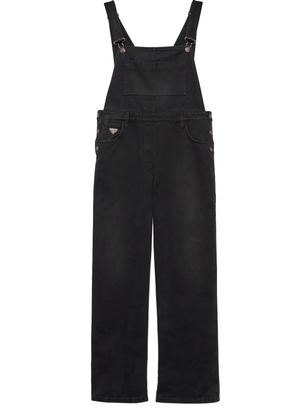 Triangle-Logo Denim Jumpsuit